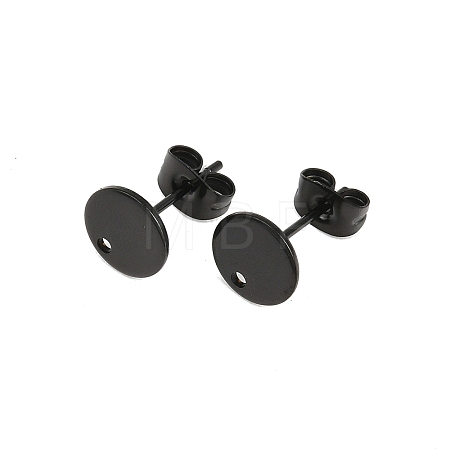 Ion Plating(IP) 304 Stainless Steel Stud Earring Findings STAS-P198-25-8mm-B-1