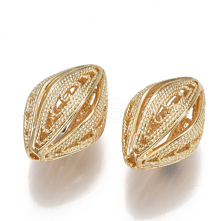 Brass Filigree Beads KK-S350-162G-1