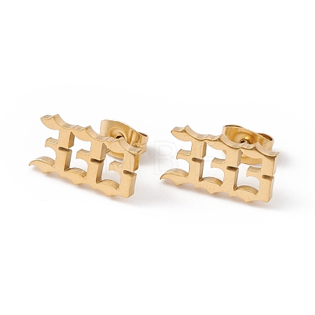 Number Earrings EJEW-F286-01G-G-1