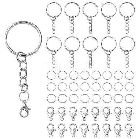 20Pcs Iron Split Key Rings IFIN-YW0003-40-1