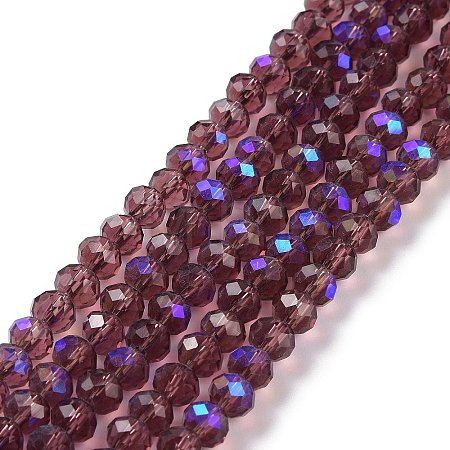 Electroplate Glass Beads Strands EGLA-A034-T1mm-L14-1