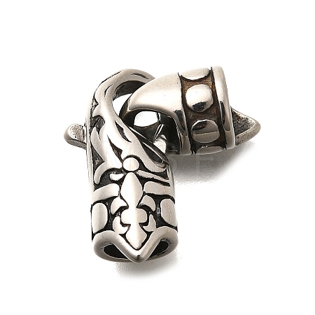 304 Stainless Steel Fold Over Clasps STAS-R140-14AS-02-1