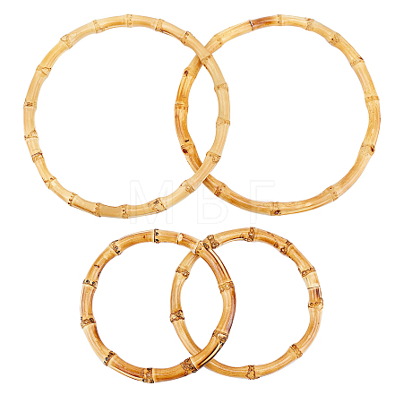 4Pcs 2 Colors Bamboo Bag Handle WOOD-CA0001-30-1