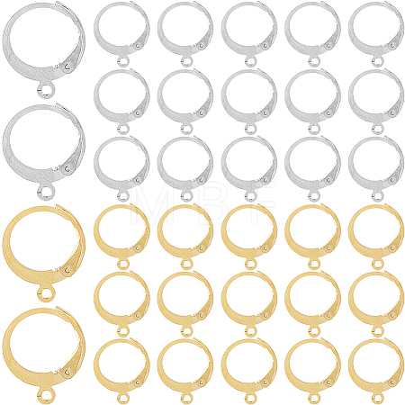 2 Colors 304 Stainless Steel Leverback Earring Findings STAS-SP0001-09B-1