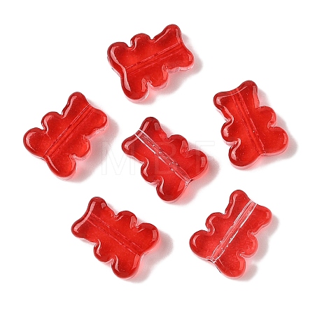 Transparent Spray Paint Glass Beads GLAA-Z011-08D-1