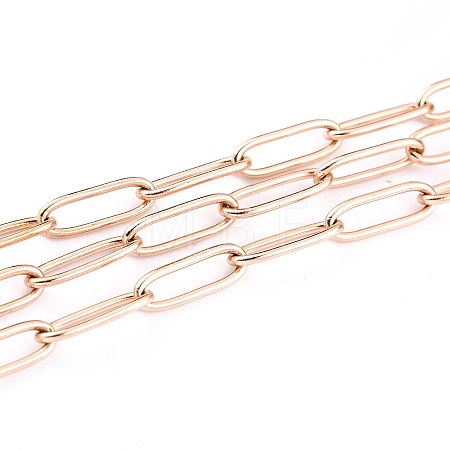 Ion Plating(IP) 304 Stainless Steel Paperclip Chains CHS-H031-02RG-1