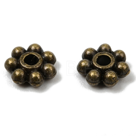 Tibetan Style Alloy Beads Daisy Spacer Beads LF1249Y-01AB-RS-1