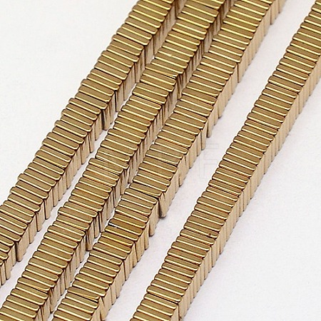 Electroplate Non-magnetic Synthetic Hematite Heishi Beads Strands X-G-J171A-3x3mm-06-1