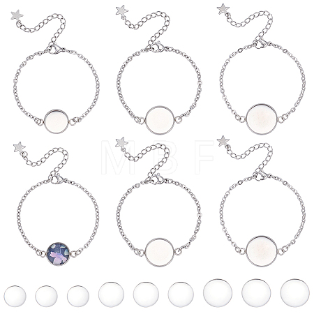 12Pcs 3 Styles 304 Stainless Steel Cable Chain Bracelet Making STAS-SP0002-11-1