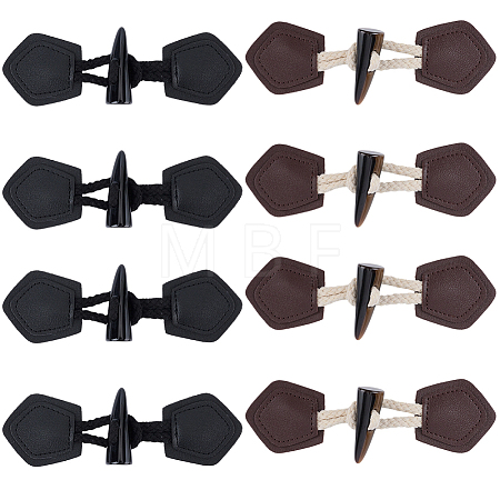 8Pcs 2 Colors Resin Buttons BUTT-CL0001-11-1