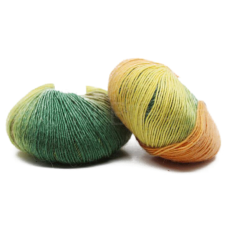 Rainbow Single-strand Dyed Thread Gradient Color Pure Wool Thread YCOR-PW0001-001D-1