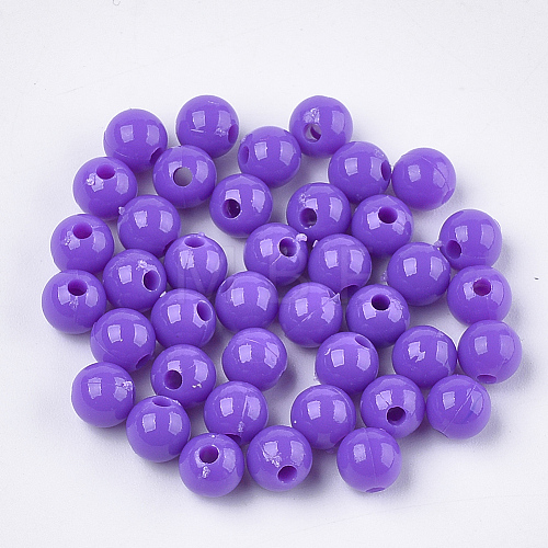 Opaque Plastic Beads KY-T005-6mm-608-1