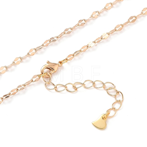 Brass Dapped Cable Chain Necklaces NJEW-JN03160-1