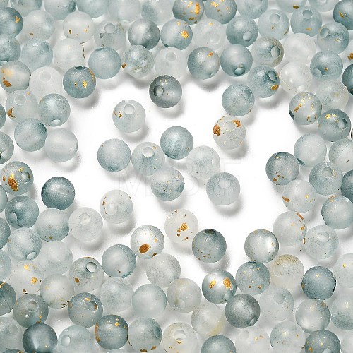 Frosted Transparent Acrylic Beads OACR-F013-12F-1