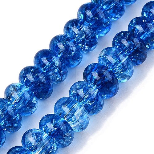 Baking Paint Transparent Glass Beads Strands DGLA-N005-12D-1