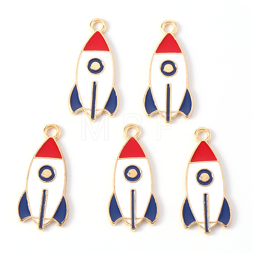 Alloy Enamel Pendants X-ENAM-N054-43-RS-1