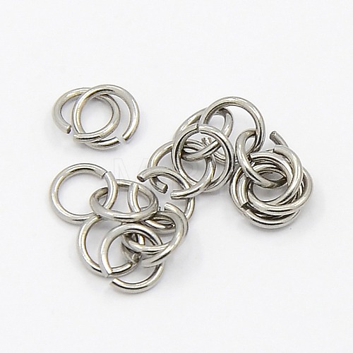 304 Stainless Steel Jump Rings STAS-M008-04B-1