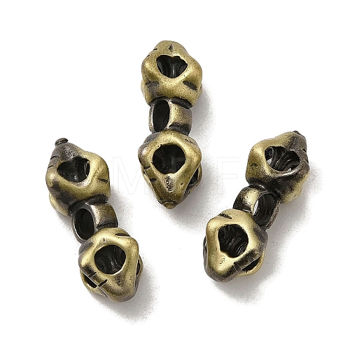 Tibetan Style Rack Plating Brass Connector Charms KK-Q805-08AB-1