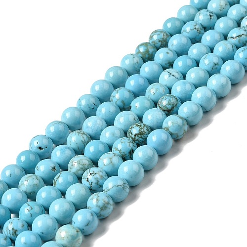 Dyed & Heated Natural Magnesite Beads Strands G-G924-01B-02-1