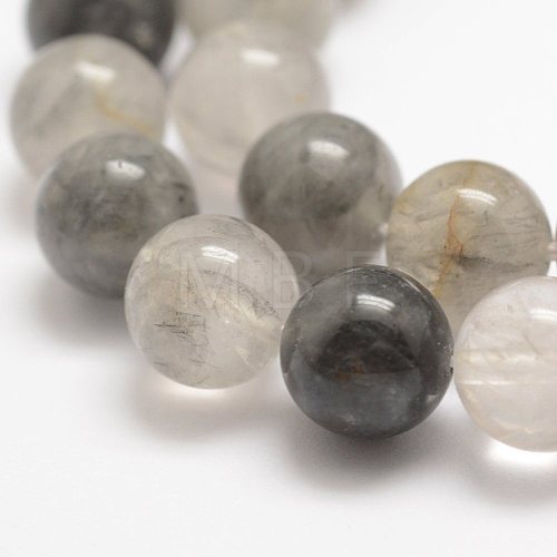 Natural Cloudy Quartz Beads Strands X-G-E376-8mm-01-1