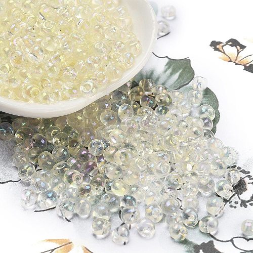 6/0 Inside Colours Glass Seed Beads SEED-A034-03I-1