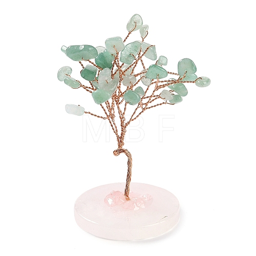 Natural Green Aventurine Chips Tree Decorations DJEW-S001-01C-1