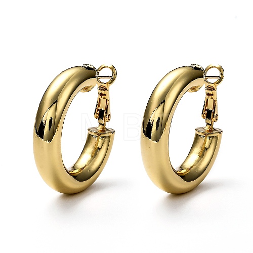 Brass Chunky Small Huggie Hoop Earrings for Women EJEW-SZ0001-46-1