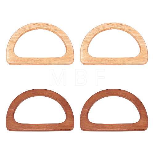 4Pcs 2 Colors Wooden Bag Handle WOOD-CA0001-34-1