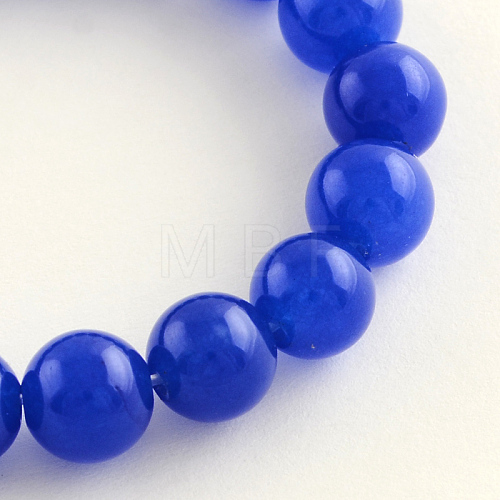 Dyed Natural Jade Round Bead Strands G-Q937-4mm-05-1