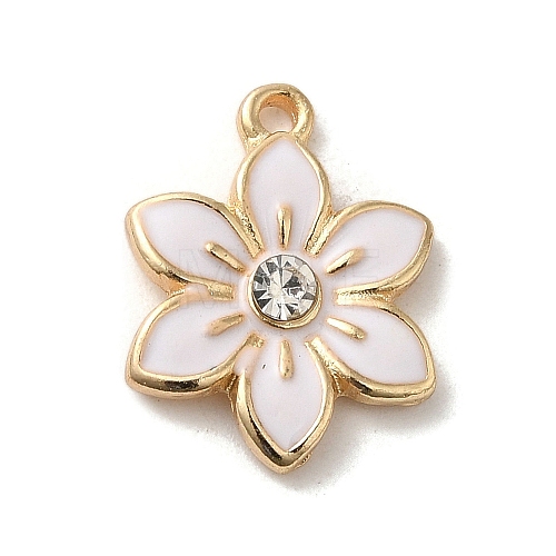 Flower Alloy Enamel Pendants ENAM-A007-06KCG-05-1