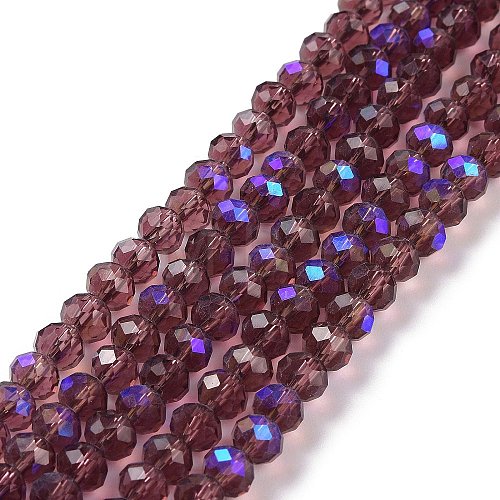 Electroplate Glass Beads Strands EGLA-A034-T1mm-L14-1