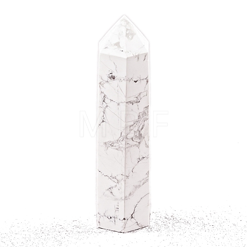 Point Tower Natural Howlite Home Display Decoration PW-WG04107-35-1