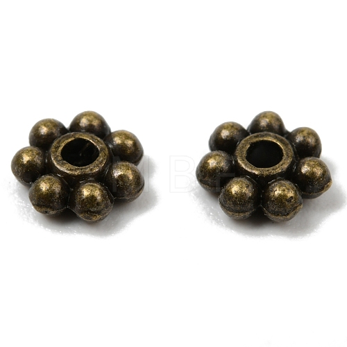Tibetan Style Alloy Beads Daisy Spacer Beads LF1249Y-01AB-RS-1