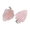 Raw Rough Natural Rose Quartz Pendants G-G162-01P-01-2