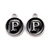 Platinum Plated Alloy Charms X-ENAM-S118-02P-P-1