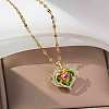 Heart 304 Stainless Steel Pendant Necklaces FS-WGE3147-03-1