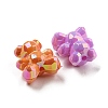 UV Plating Opaque Acrylic Faceted Beads MACR-D024-03-2