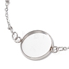 304 Stainless Steel Cable Chain Satellite Chain Bracelet Making BJEW-JB13164-04-3