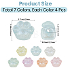 28Pcs 7 Colors Luminous Acrylic Beads OACR-PA0002-06-2