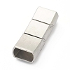 304 Stainless Steel Magnetic Clasps with Glue-in Ends STAS-B017-08P-2