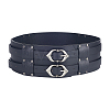 Vintage PU Leather & Alloy Viking Chain Belts for Men AJEW-WH0077-132A-1