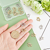 20Pcs 2 Colors 201 Stainless Steel Connector Charms STAS-DC0009-24-3