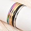 304 Stainless Steel Plain Bangles for Women Men BJEW-Z167-01M-04-1
