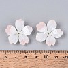 Flower Acrylic Bead Caps SACR-T017-51B-4