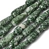 Natural Green Spot Jasper Beads Strands GG-CBA0487-B03-8x21mm-2