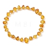Natural Amber Beads Stretch Bracelets for Women BJEW-JB13294-2