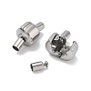 304 Stainless Steel European Clasps with Cord Ends SA-CBABC0F-06P-2