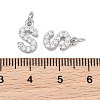 SHEGRACE Brass Micro Pave Clear Cubic Zirconia Pendants XGRQ29910-394P-S-3