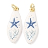 Printed Brass Pendants KK-CBA3895-02D-G-1