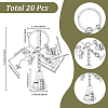 20Pcs Alloy Chemistry Theme Keychains KEYC-SC00040-2